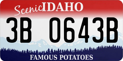 ID license plate 3B0643B