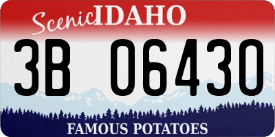 ID license plate 3B0643O