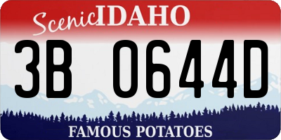 ID license plate 3B0644D