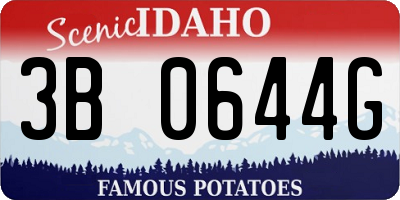 ID license plate 3B0644G