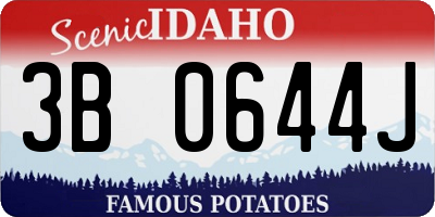 ID license plate 3B0644J