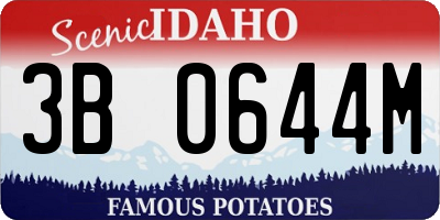 ID license plate 3B0644M