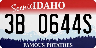 ID license plate 3B0644S