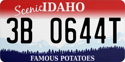 ID license plate 3B0644T