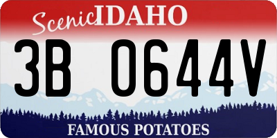ID license plate 3B0644V