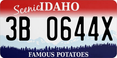 ID license plate 3B0644X