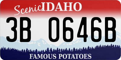 ID license plate 3B0646B