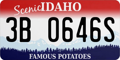 ID license plate 3B0646S