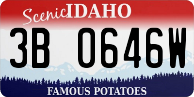 ID license plate 3B0646W