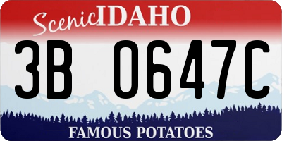 ID license plate 3B0647C