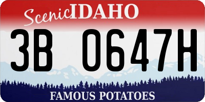ID license plate 3B0647H