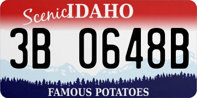 ID license plate 3B0648B