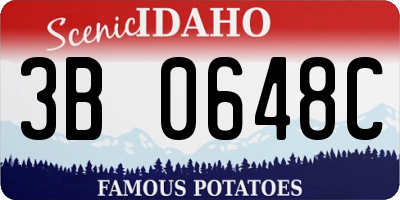 ID license plate 3B0648C