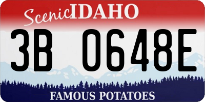 ID license plate 3B0648E