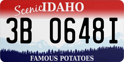 ID license plate 3B0648I