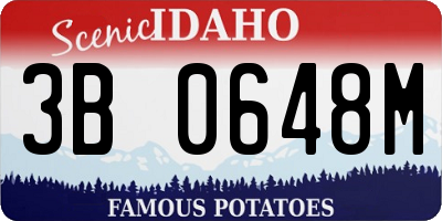 ID license plate 3B0648M