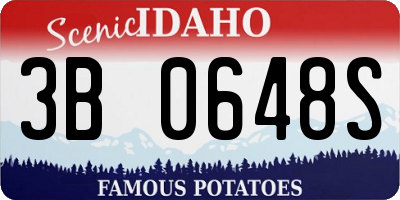 ID license plate 3B0648S