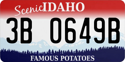 ID license plate 3B0649B