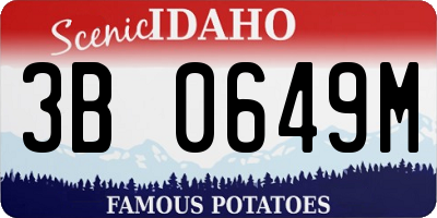 ID license plate 3B0649M