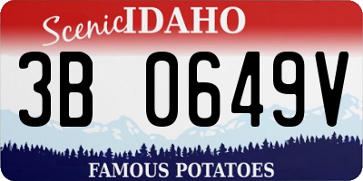 ID license plate 3B0649V