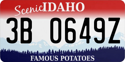 ID license plate 3B0649Z