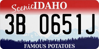 ID license plate 3B0651J