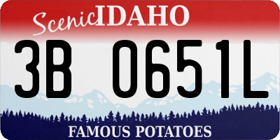 ID license plate 3B0651L