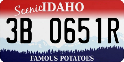 ID license plate 3B0651R
