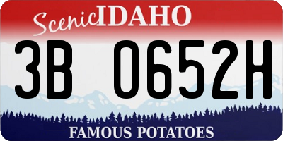 ID license plate 3B0652H