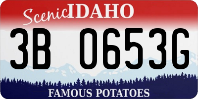 ID license plate 3B0653G