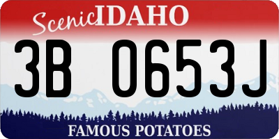 ID license plate 3B0653J