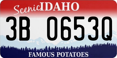 ID license plate 3B0653Q