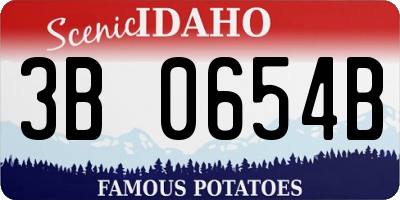 ID license plate 3B0654B
