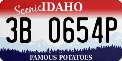 ID license plate 3B0654P