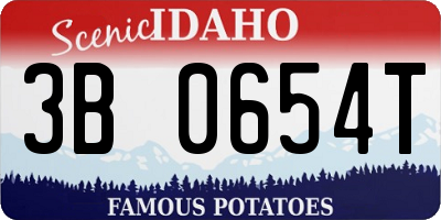 ID license plate 3B0654T