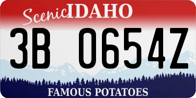 ID license plate 3B0654Z