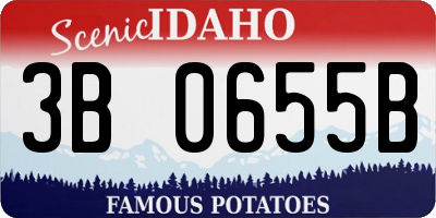 ID license plate 3B0655B