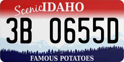 ID license plate 3B0655D