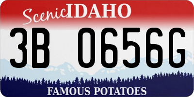 ID license plate 3B0656G