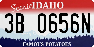 ID license plate 3B0656N