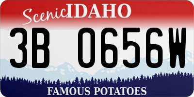 ID license plate 3B0656W