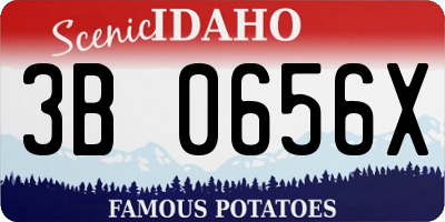 ID license plate 3B0656X