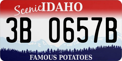 ID license plate 3B0657B