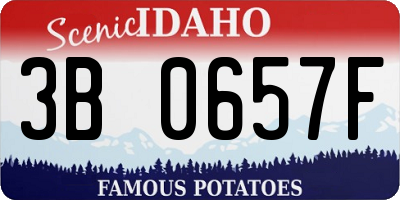 ID license plate 3B0657F