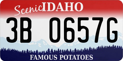 ID license plate 3B0657G