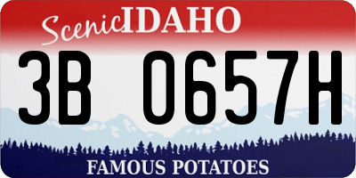 ID license plate 3B0657H