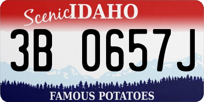 ID license plate 3B0657J