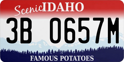 ID license plate 3B0657M