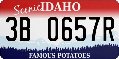 ID license plate 3B0657R