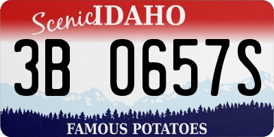 ID license plate 3B0657S